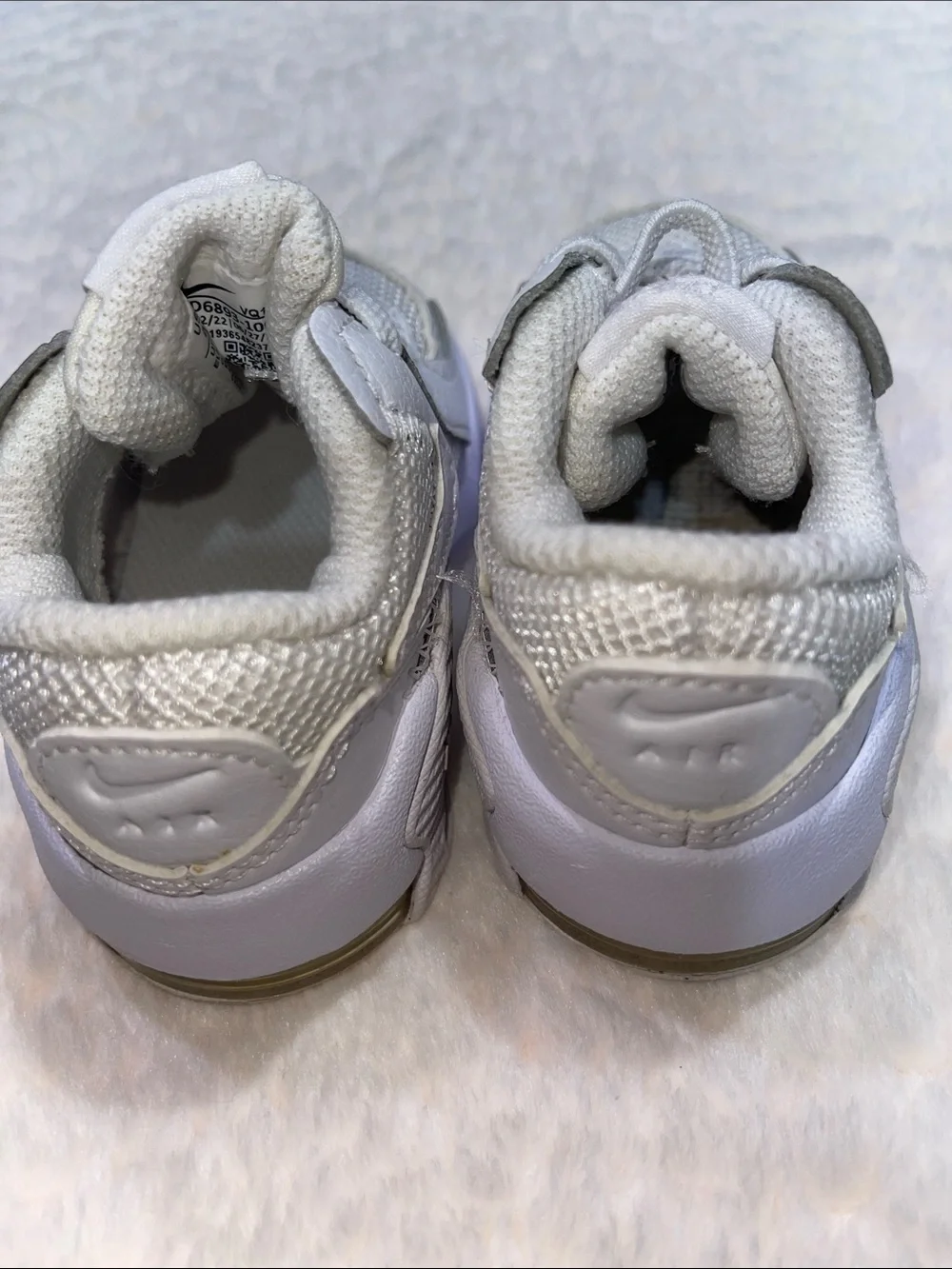 Nike Air Max Toddler White Mesh & Leather Sneakers